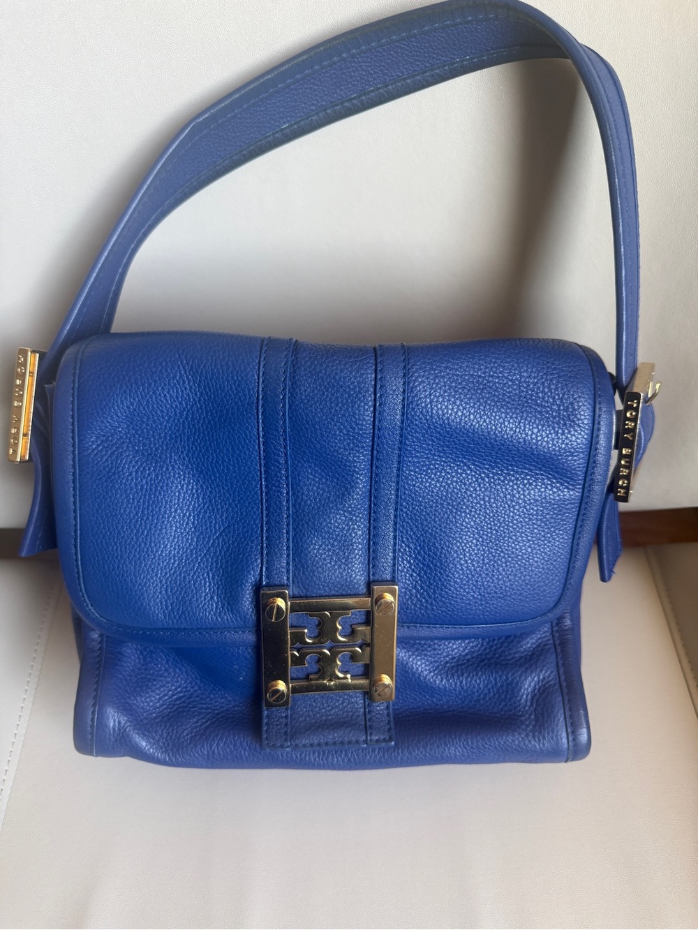 Tory Burch Royal/ Cobalt Blue Leather Shoulder Bag